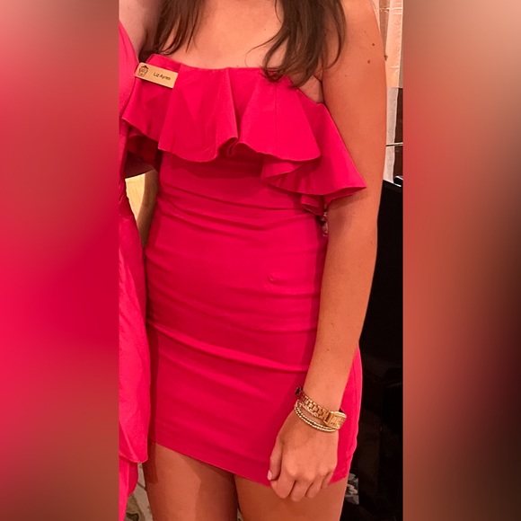 Do+Be Strapless Ruffle mini Dress - Picture 2 of 3